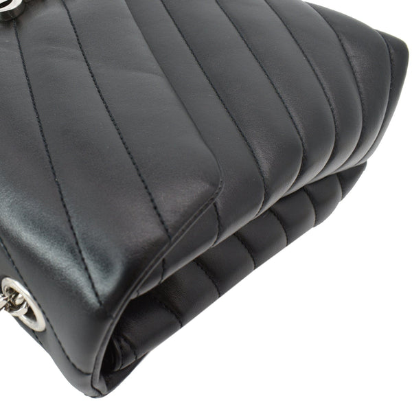 YVES SAINT LAURENT Medium Loulou Matelasse Leather Chain Shoulder Bag Black