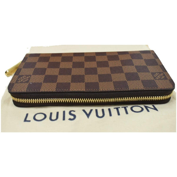 LOUIS VUITTON Damier Ebene Zippy Long Wallet Brown