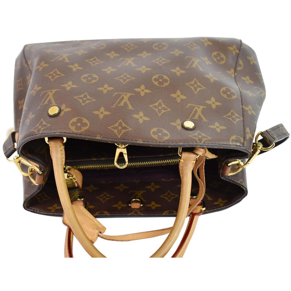 Louis Vuitton Montaigne MM Monogram Canvas Shoulder Bag - opened top side
