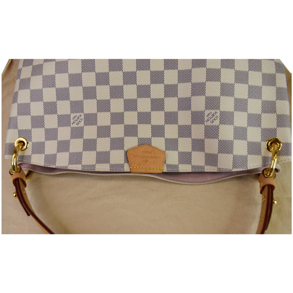 Louis Vuitton Graceful PM Damier Azur Shoulder Bag - top upper look