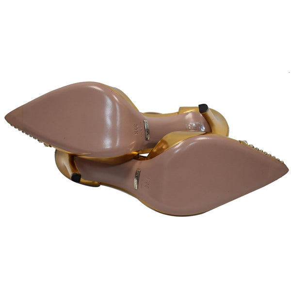 Gucci Studded T-Strap Heel Pumps - Bottom preview - Dallas Designer