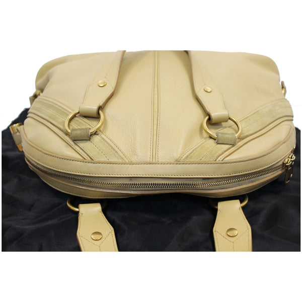 YVES SAINT LAURENT Muse Leather Dome Satchel Bag Tan - Final Sale