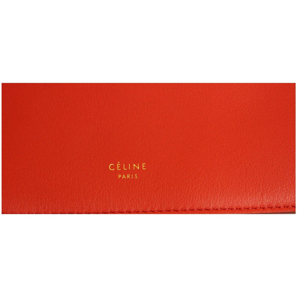 CELINE Mini Clasp Smooth Calfskin Leather Crossbody Bag Red