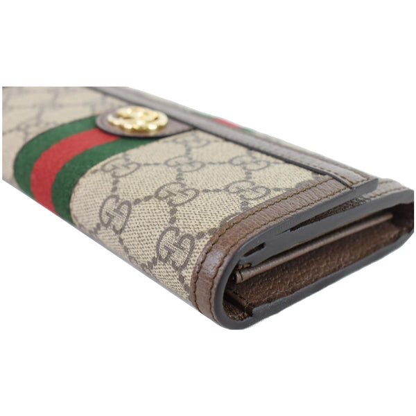GUCCI Ophidia GG Continental Supreme Canvas Wallet Beige 523153