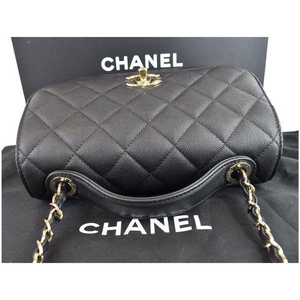 CHANEL Business Affinity Medium Flap Caviar Quilted Shoulder Bag Black