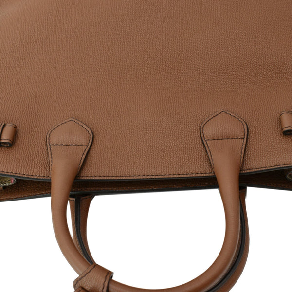 BURBERRY Banner Medium House Check Tote Bag Tan