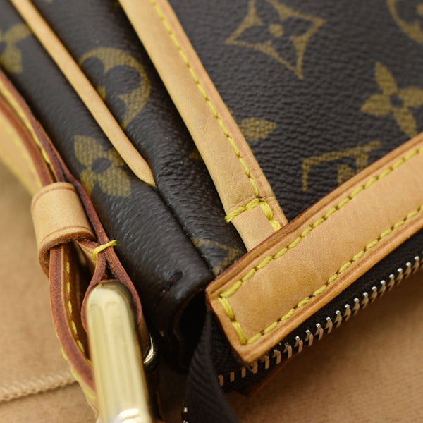 LOUIS VUITTON Tulum GM Monogram Canvas Shoulder Bag Brown