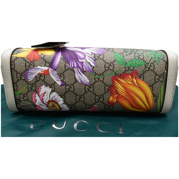 Gucci Padlock Flora Small GG Supreme Canvas Shoulder Bag