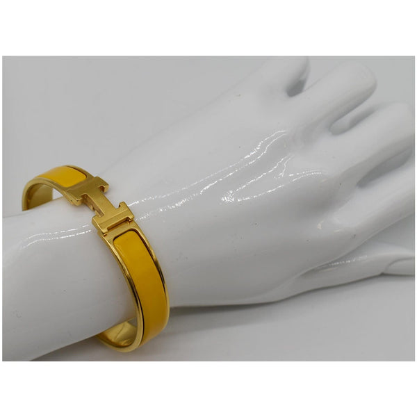 HERMES H Clic Clac Bangle Bracelet Gold