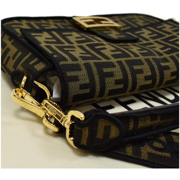 Fendi Mini Baguette Zucca Canvas Shoulder Bag for women