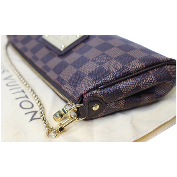 Louis Vuitton Pochette Eva Damier Ebene Clutch side corner