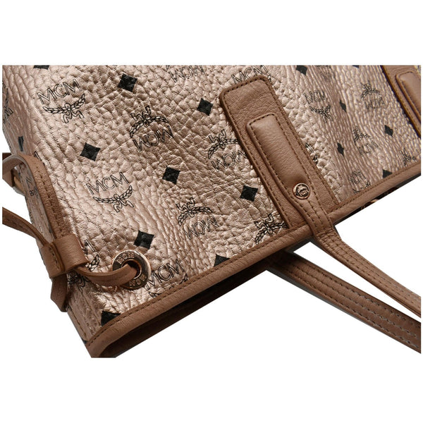 MCM Reversible Liz Medium Visetos Canvas Shopper Tote Handbag