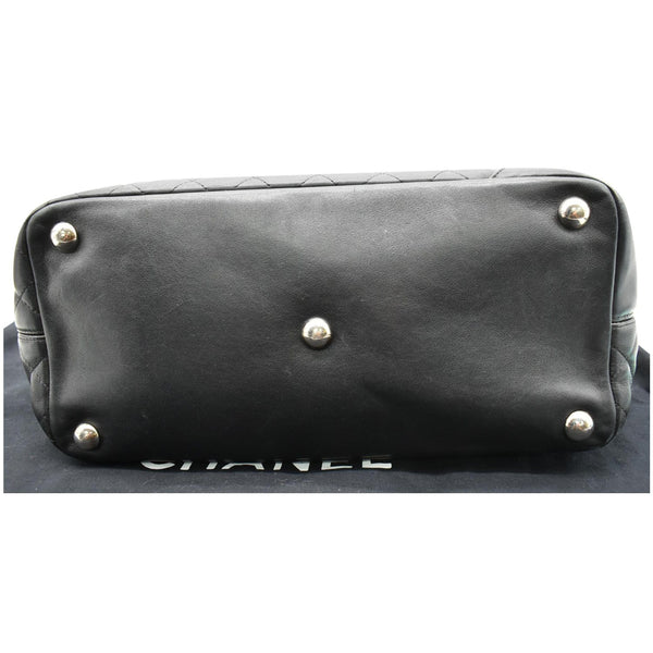 Chanel Cambon Ligne Quilted Leather Large Tote Bag Black