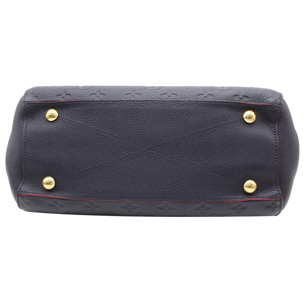 LOUIS VUITTON Montaigne MM Monogram Empreinte Shoulder Bag Navy Blue