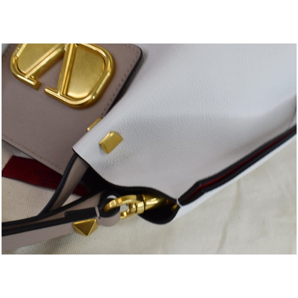 VALENTINO Vlogo Escape Small Leather Shoulder Bag White