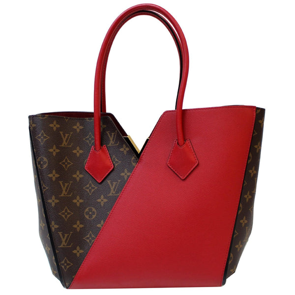 fron look LV Kimono Monogram Calfskin Tote Bag Brown