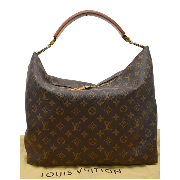 LOUIS VUITTON Sully MM Monogram Canvas Shoulder Bag Brown