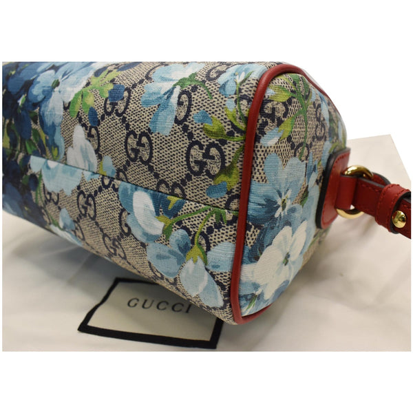 GUCCI Mini Blooms GG Supreme Canvas Top Handle Crossbody Bag Red 546312