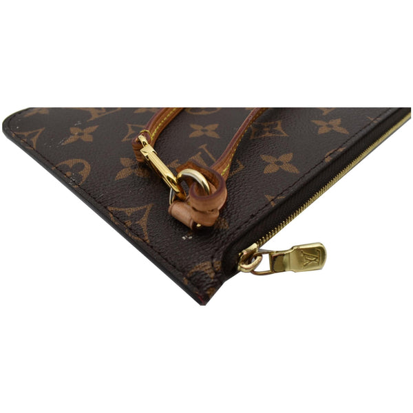 LOUIS VUITTON Neverfull GM Monogram Canvas Pochette Wristlet Pouch Brown