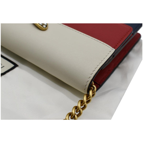 GUCCI Queen Margaret Leather Chain Wallet Red 476079