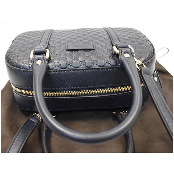 GUCCI Microguccissima Small Leather Crossbody Bag Blue 510289