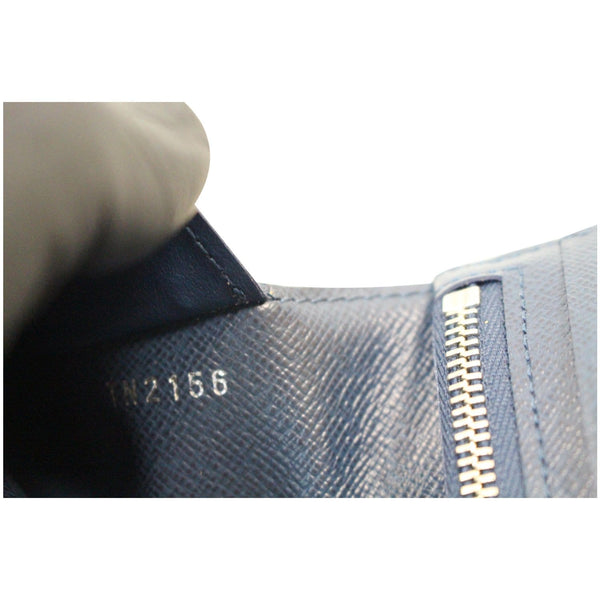 LOUIS VUITTON Brazza Taiga Leather Bifold Wallet Blue