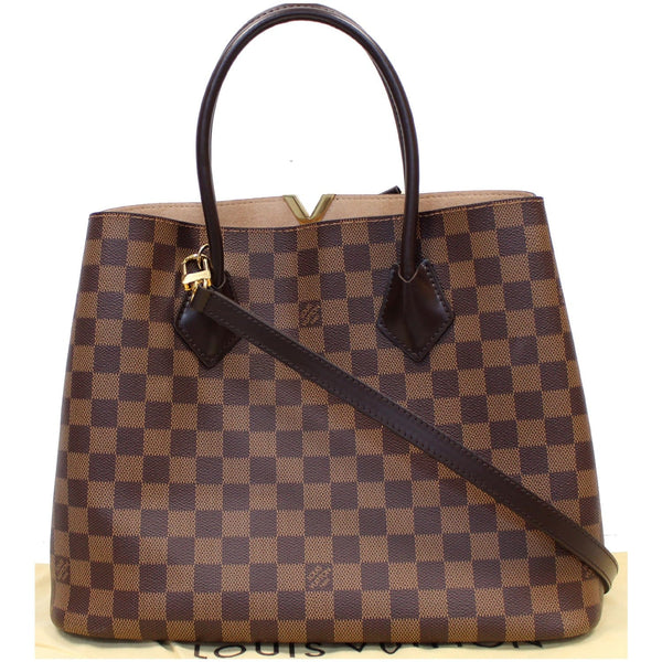 Louis Vuitton Kensington Damier Ebene Shoulder Bag Brown full view