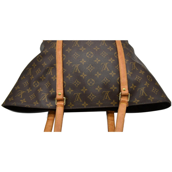 LOUIS VUITTON Sac GM Monogram Canvas Shopping Tote Bag Brown