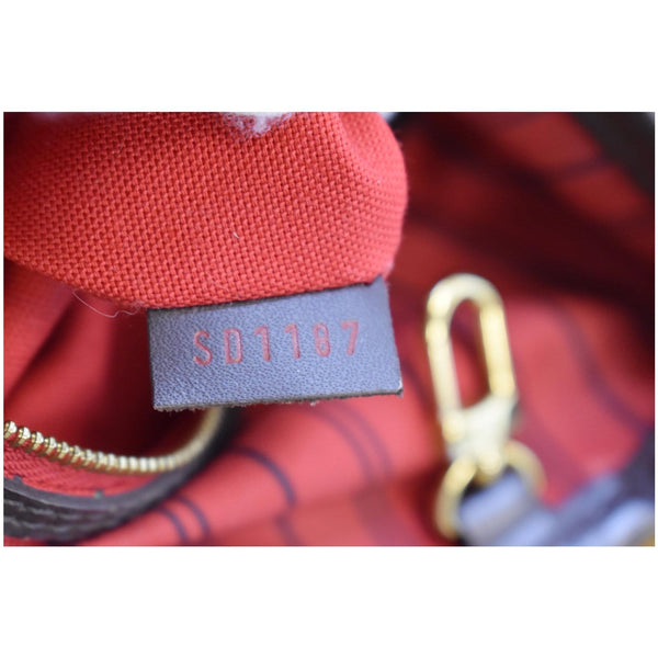 Louis Vuitton Delightful MM NM Damier Ebene bag code tag