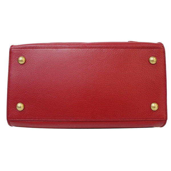 YVES SAINT LAURENT Muse Two Medium Calfskin Satchel Shoulder Bag Red