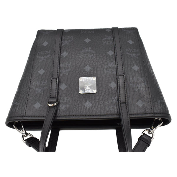 MCM Worldwide Mini Toni Visetos Canvas Tote Bag Black