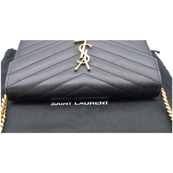 Yves Saint Laurent Envelope Chevron Grain De Poudre Wallet