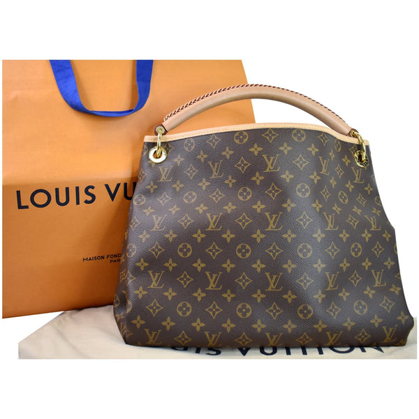 LOUIS VUITTON Artsy MM Monogram Canvas Shoulder Bag Brown