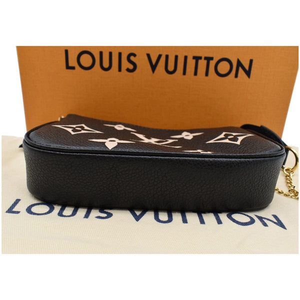 LOUIS VUITTON Mini Pochette Bicolor Monogram Empreinte Accessoires Pouch Black