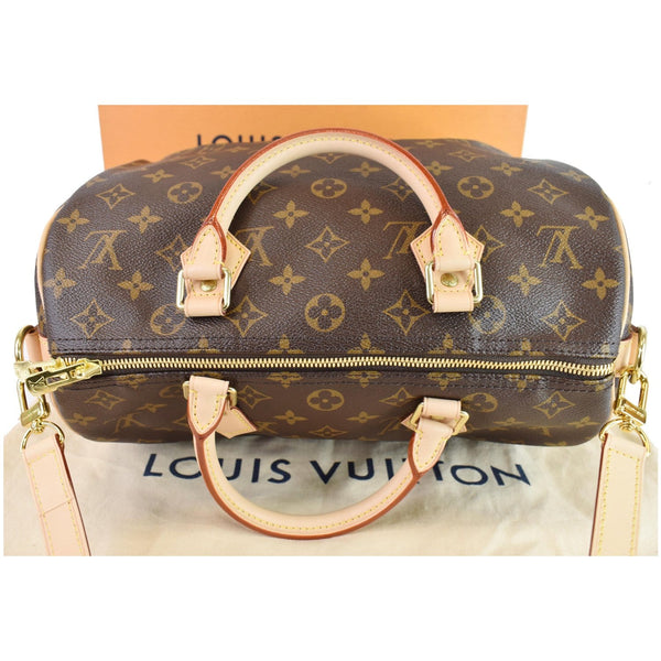 Louis Vuitton Speedy 30 Bandouliere Monogram Canvas Bag - top upper view