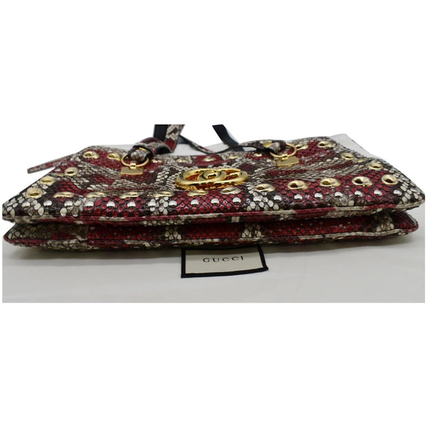 Gucci Large Arli Snakeskin Leather Shoulder Bag Multicolor