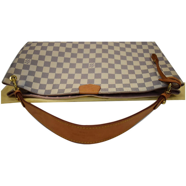 LOUIS VUITTON Graceful MM Damier Azur Hobo Shoulder Bag White