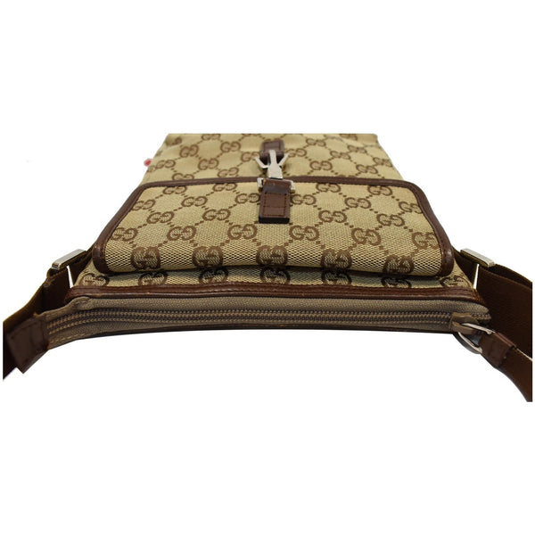 Gucci Monogram Canvas Small Messenger Bag top zip bag