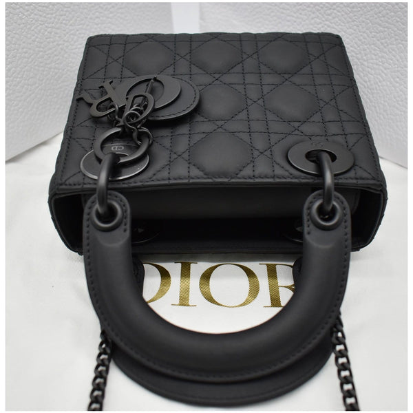 Christian Dior Mini Lady Dior Cannage Calfskin Leather Bag