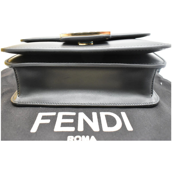 FENDI Fab Leather Crossbody Bag Black