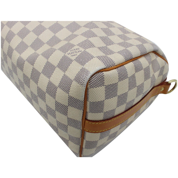 LOUIS VUITTON Speedy 25 Bandouliere Damier Azur Shoulder Bag White