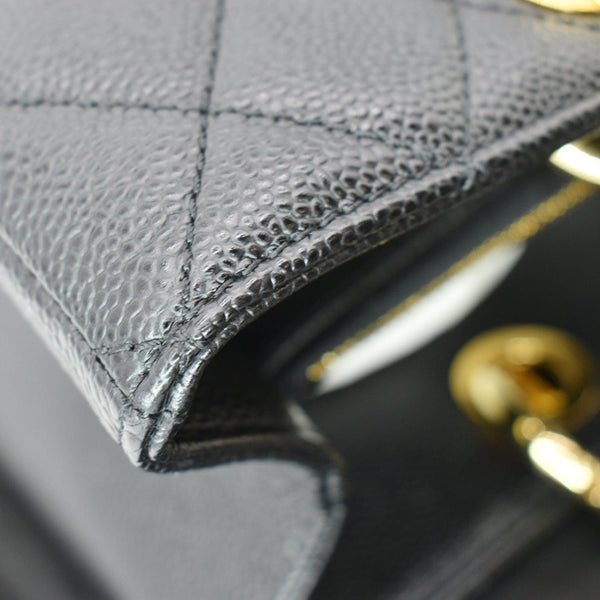 CHANEL Grand Shopping GST Caviar Leather Tote Bag Black