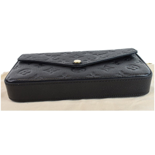 LOUIS VUITTON Pochette Felicie Monogram Empreinte Chain Wallet Black