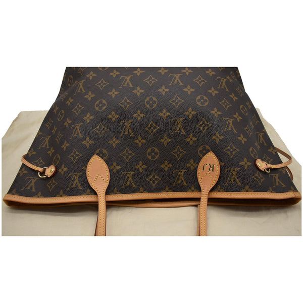 LOUIS VUITTON Neverfull MM Monogram Canvas Tote Bag Brown