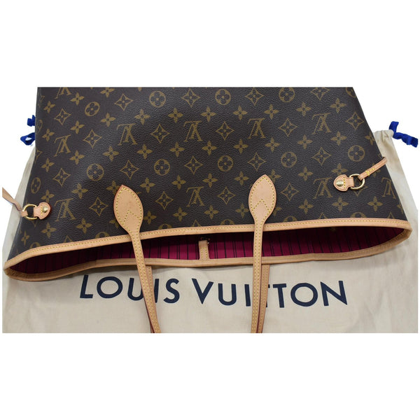 LOUIS VUITTON Neverfull GM Monogram Canvas Tote Shoulder Bag Fuchsia