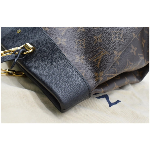 LOUIS VUITTON Pallas Chain Monogram Canvas Shopper Bag Brown