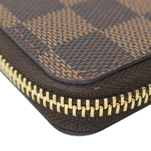 LOUIS VUITTON Clemence Monogram Canvas Zippy Wallet Brown