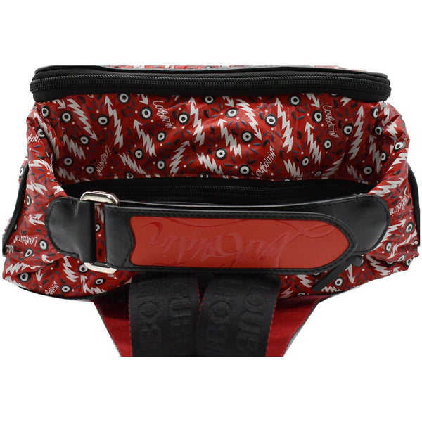 CHRISTIAN LOUBOUTIN Graphic-Print Woven Backpack Red