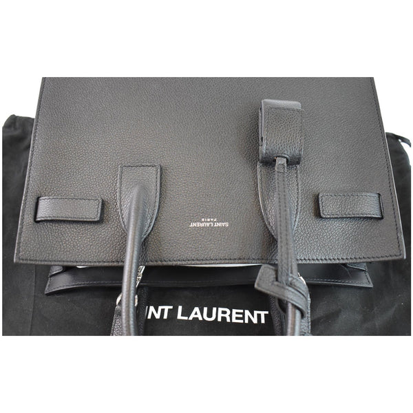 YVES SAINT LAURENT Baby Sac de Jour Grained Leather Tote Bag Black