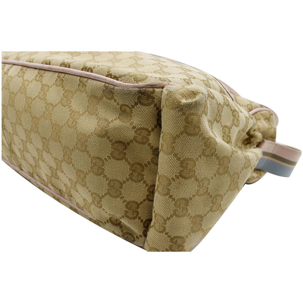 Gucci Large Diaper GG Supreme Canvas Shoulder Bag beige print